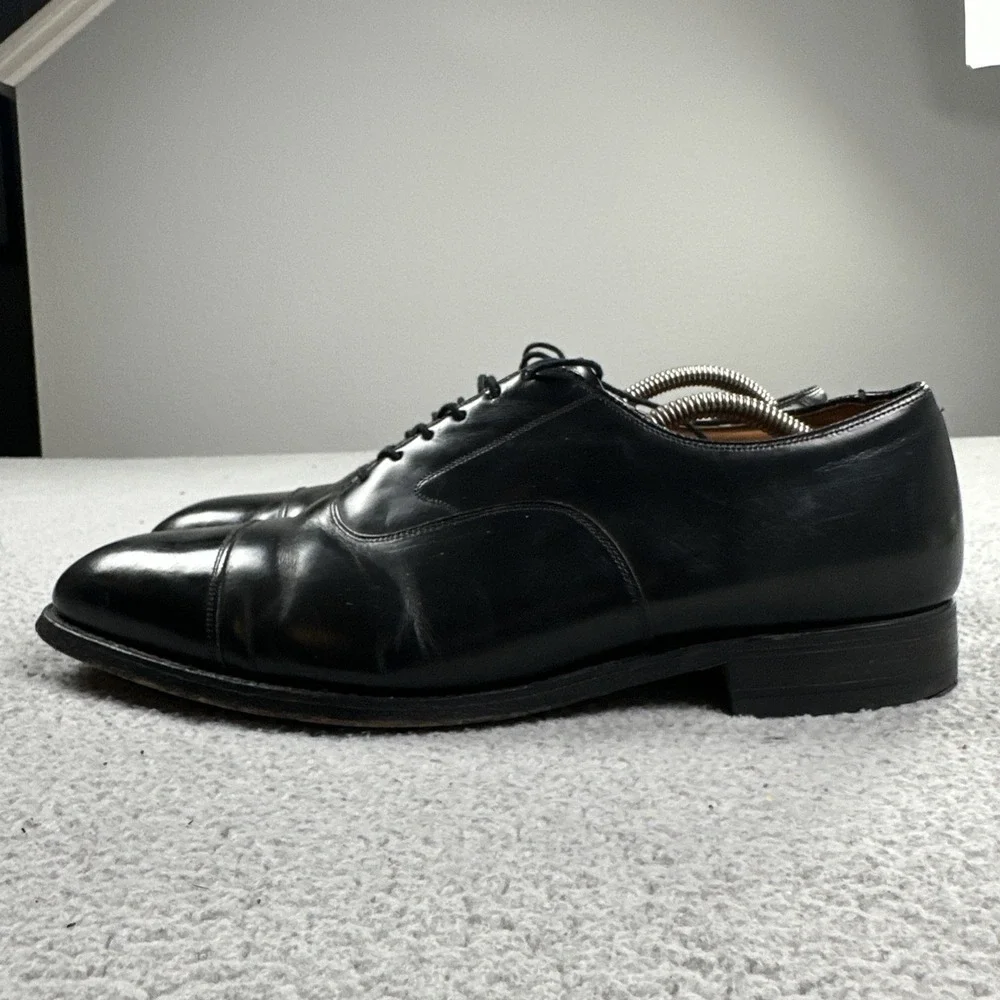 Johnston & Murphy Optima Men Cap Toe Oxford‎ Dress Shoes Men 11D Black USA Made